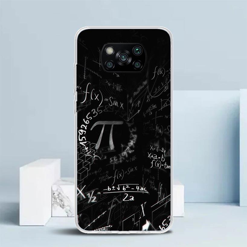 Physics Chemical Mathematics Phone Case For Xiaomi Poco F7 Ultra X5 X6 X7 Pro M7 Redmi 15C 15 13C 13 12C 12 10C 10 10A 9 9C 9A 9