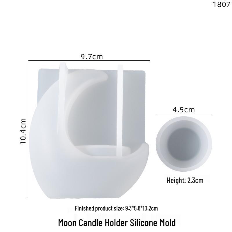 Poppy DIY Half-Moon Epoxy Resin Candle Holder Mold Ornament
