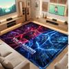 Game Controller Theme Crystal Velvet Floor Rug Personalized Custom Name Text Warm Carpet Home Decoration