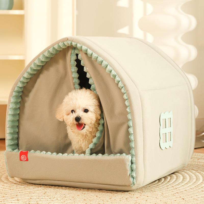 

All-Season Enclosed Dog & Cat House - Warm Winter Nest for Small Pets S: 39*36*36cm, up to 8 pounds