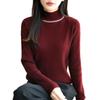 2026 Rhinestone High Neck Slim Fit Women's Knitwear Sweater - Chic Autumn Winter Base Layer