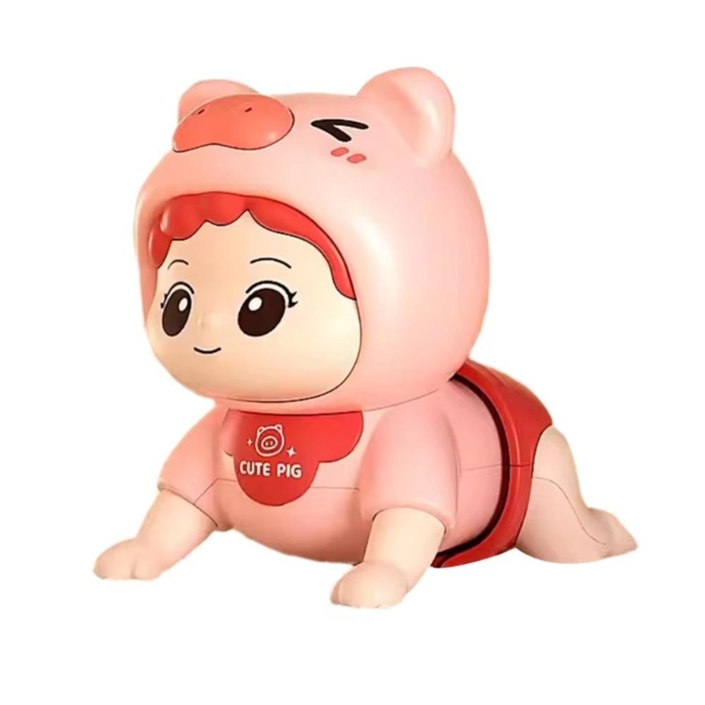 

Электрические игрушки-помощники для ползания для малышей, обучающие лазанию, ползающая свинка, игрушки для ползания для малышей, малыш розовый