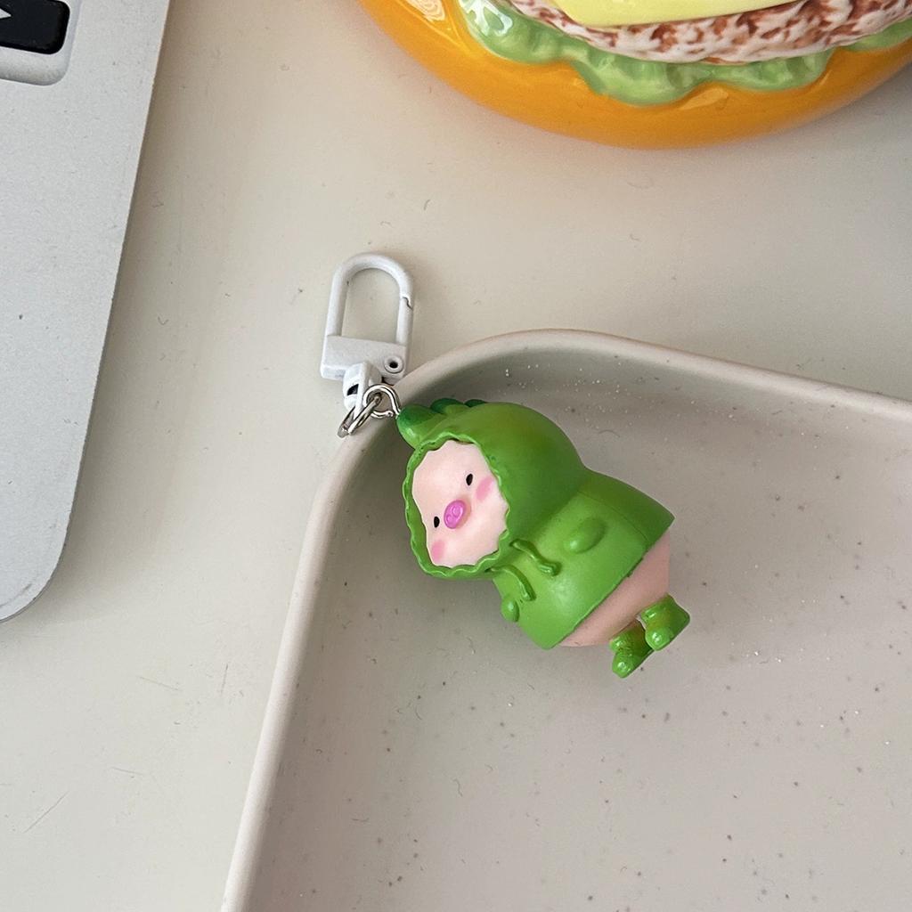 New 3D Piggy Keychain Cute Creative Cute Piggy Series Cartoon Animal Backpack Pendant Couple's Best Friend Gift Accessories