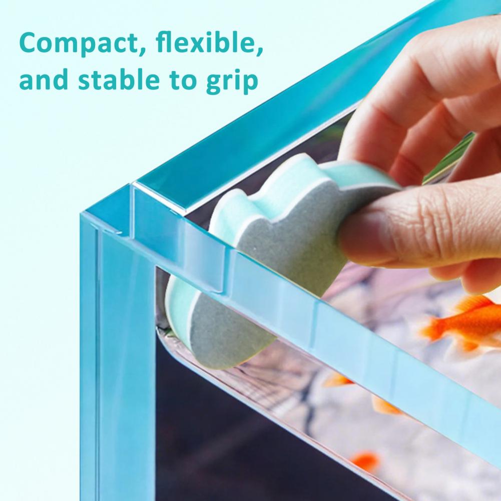 Residue-free Fish Tank Sponge Fish Tank Sponge Aquarium Sponge Scraper Set for Glass Walls Whale Shape Scrubber Pad for Turtle