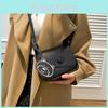 Trendy Women's Small Crossbody Bag Chic Fall Fashion Pu Leather Square Handbag With Soft Structure