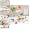Wooden Pretend Play Dessert Shelf With Three Layers Design For Kids Educational Role Play Toys