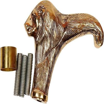 Brass Walking Stick Handle Lion Head  Gift for Men