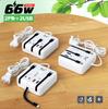 65W Multiport Type C USB Charger PD Fast Charging Wall Charger with EU/US Plug USB Hub Adapter for Quick Mobile Phone Charging