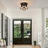 Kitchen Lamp Ceiling Type Three Lights Multi-directional Rotation Black Iron Lampshade For Kitchen Farmhouse Restaurant Porch Corridor Etc