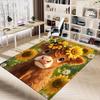 1PC cow sunflowers Anti-slip carpet, suitable for Office, bedroomand playrooms. It can also be used as a sofa footrest cover-W109