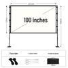Tragbarer 100-Zoll-HD-Projektorleinwand