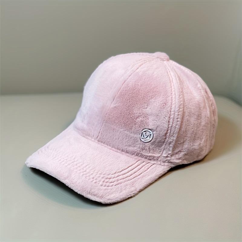 Autumn and Winter Women's Baseball Duck Tongue Hat Thickened and Warm Women Solid Outdoor Cap