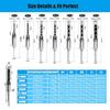 7pcs 1/4in 5/16in 3/8in 2/5in 1/2in 9/16in 5/8in Square Hole Drill Bit  Woodworking
