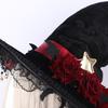 Black Curved Cone Witch Hat Gothic Lolita Women Cosplay Dress Hat Accessories Halloween Party Magical Clown Wizard Hat Decor