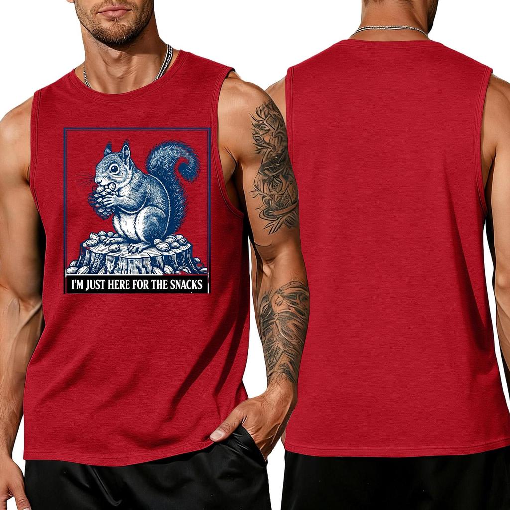 Men's Funny Animal Print Sleeveless Tank Top Loose Fit Breathable for Summer Workout Casual Streetwear
