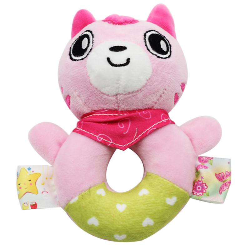 Baby Boys Girls Soft Plush Rattle Toys Newborn Cartoon Animal Design FB