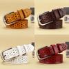 Retro Leather Waist Belt For Women With Twolayer Cowhide Material And Simple Pin Closure
