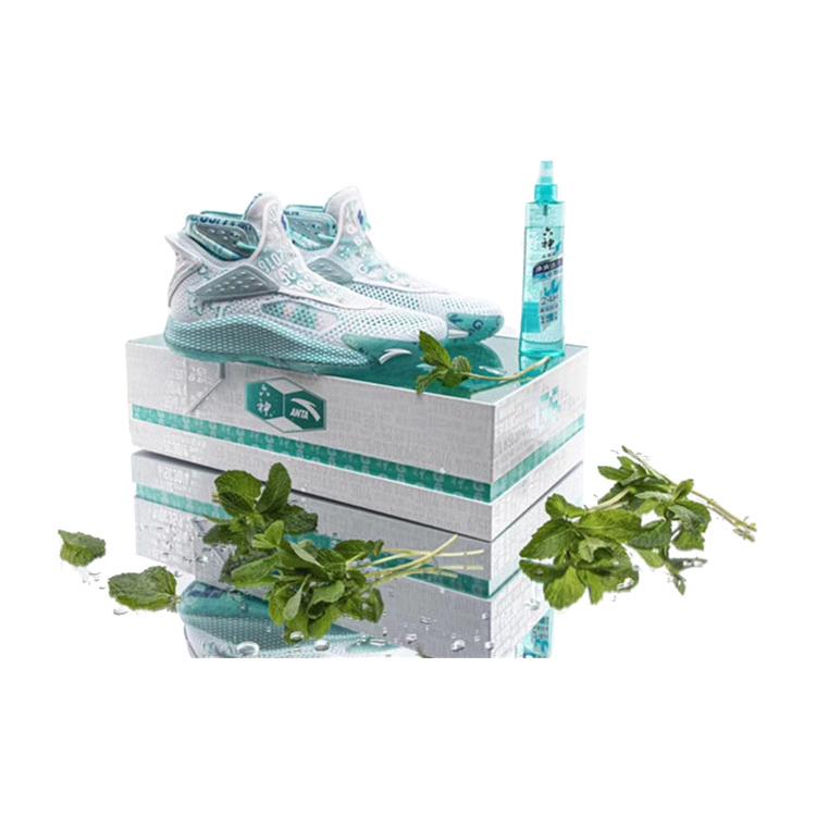 

Anta KT5 KT Cushioning Slip Resistant High top Basketball Shoes Men s White Blue 112021101-6(S-Box) 45