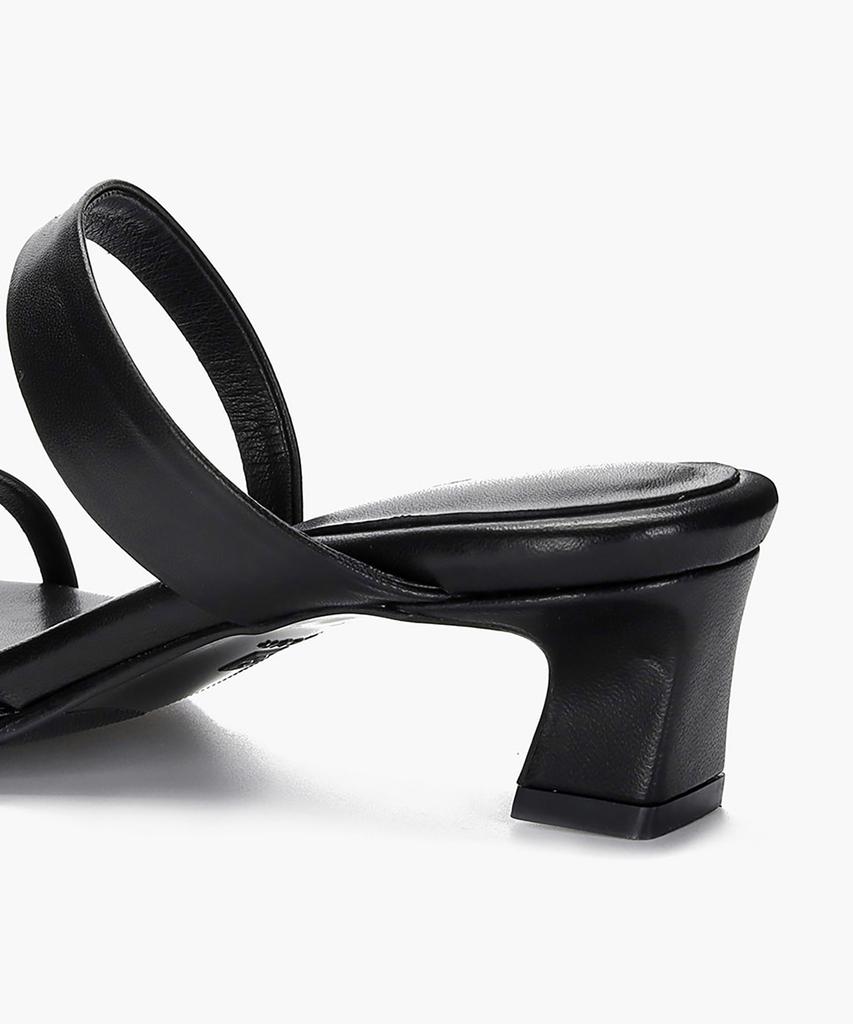 Recur Ecur Asymmetrical Detail Sandal Heels Black 1283