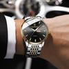 Binbang Men's Waterproof Luminous Quartz Calendar Korean-Style Watch