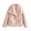 2024 Winter Celebrity Style Women's Loose Faux Fur Lapel Coat