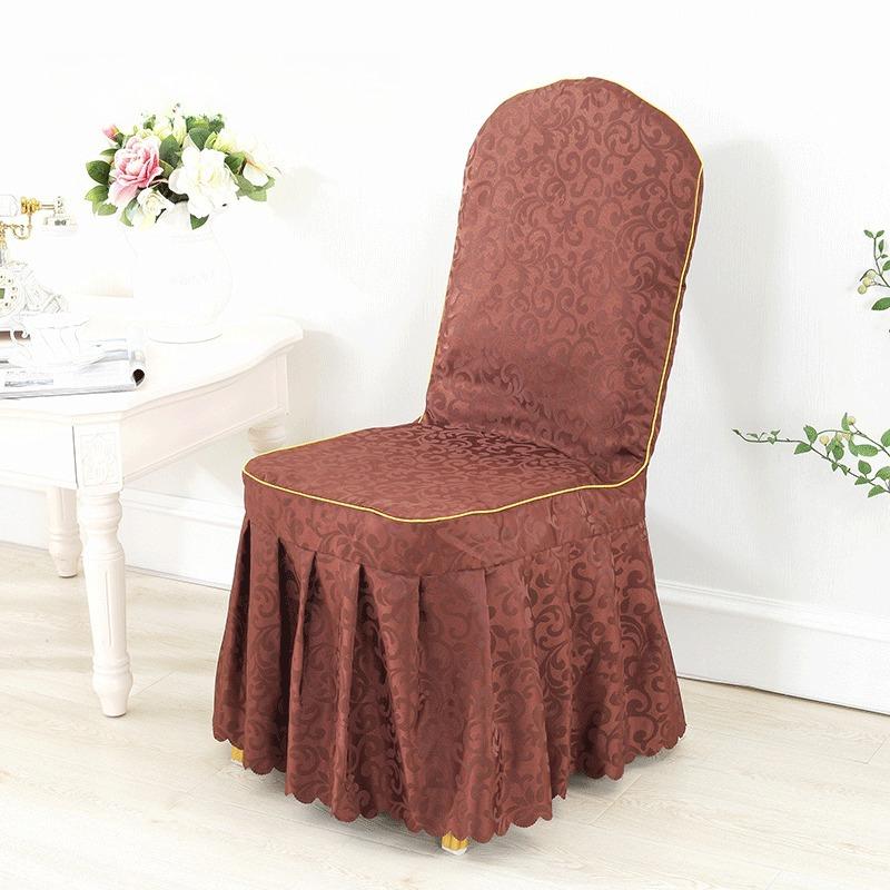 Printed Chair Cover Elastic Spandex Universal Wedding Chair Cover Hotel Catering Party Specific Skirt Style Cushion Anti Slip Protective Covers