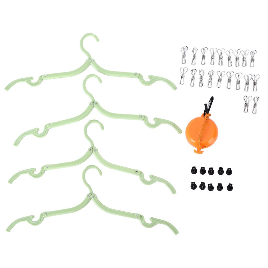 Portable Clothesline Heavy Duty Clothes Drying Line Punch Free Non Slip Clothesline for Travel Camping