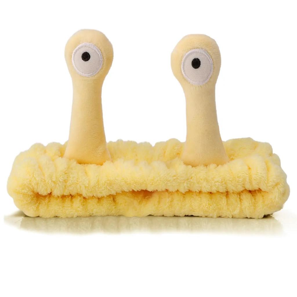 Face Wash Snail Headband Cartoon Cute Coral Fleece Elastic Spa Hair Bands Skincare Makeup Beauty Shower Yoga Sports Headwear