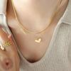 European Double Layer Heart Necklace for Women - Trendy Spicy Girl Clavicle Chain