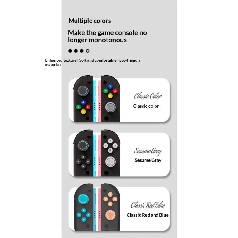 Thumb Button Caps For Switch 2 Joysticks Controller Colorful Silicone Cap For Switch 2 Handle Accessories