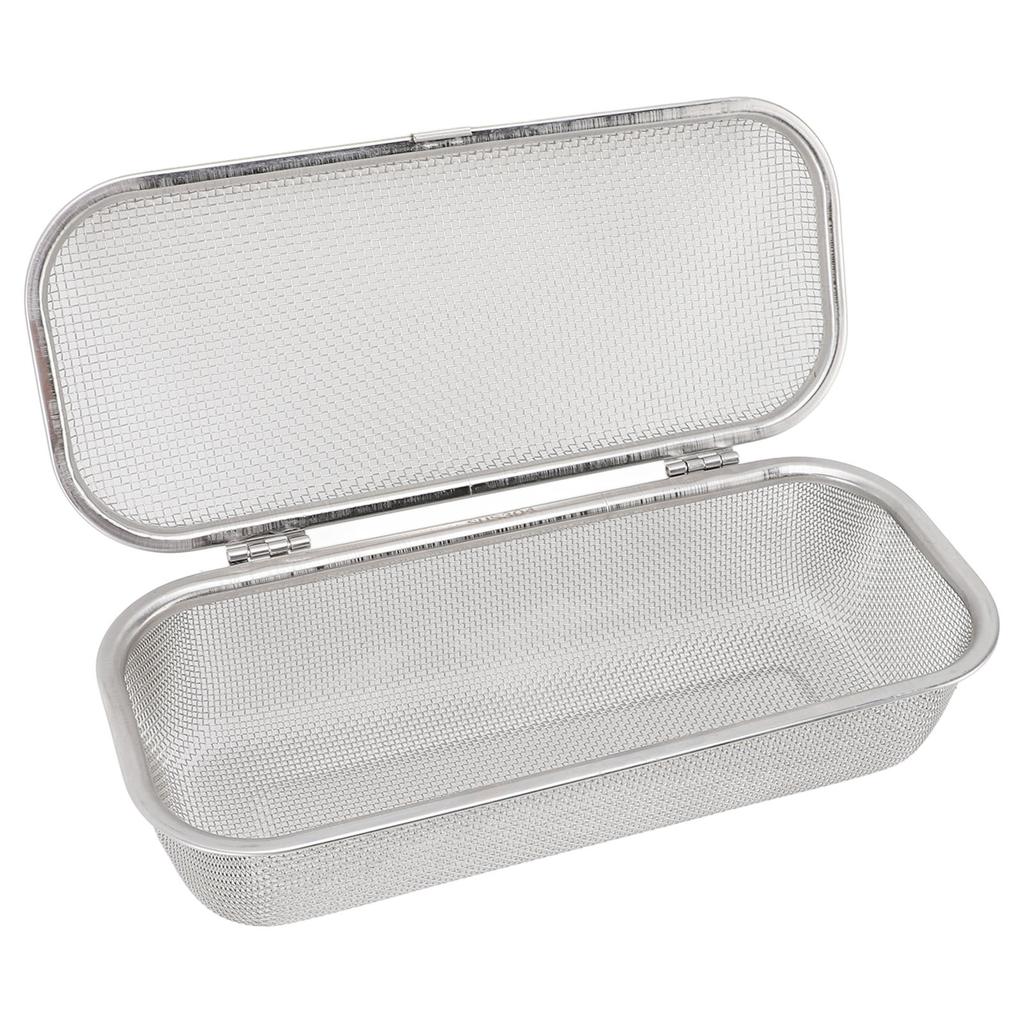 Dishwasher Utensil Basket 304 Stainless Steel Rectangular Mesh Drain Dishwasher Silverware Holder for Chopsticks Small