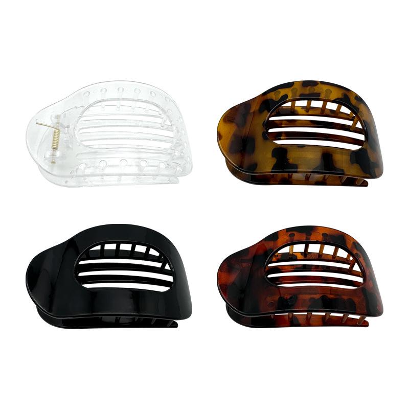 Curved Oval Updo Hair Claw - Temperament Shark Clip