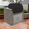 Barbecue Cover Heavy Duty Fading Resistant BBQ Grill Cover Dustproof Grill Tarpaulin for Cooking