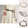 Natural Style Handcrafted Waist Cord For Women With Rope Knot Fastening For Summer Dresses