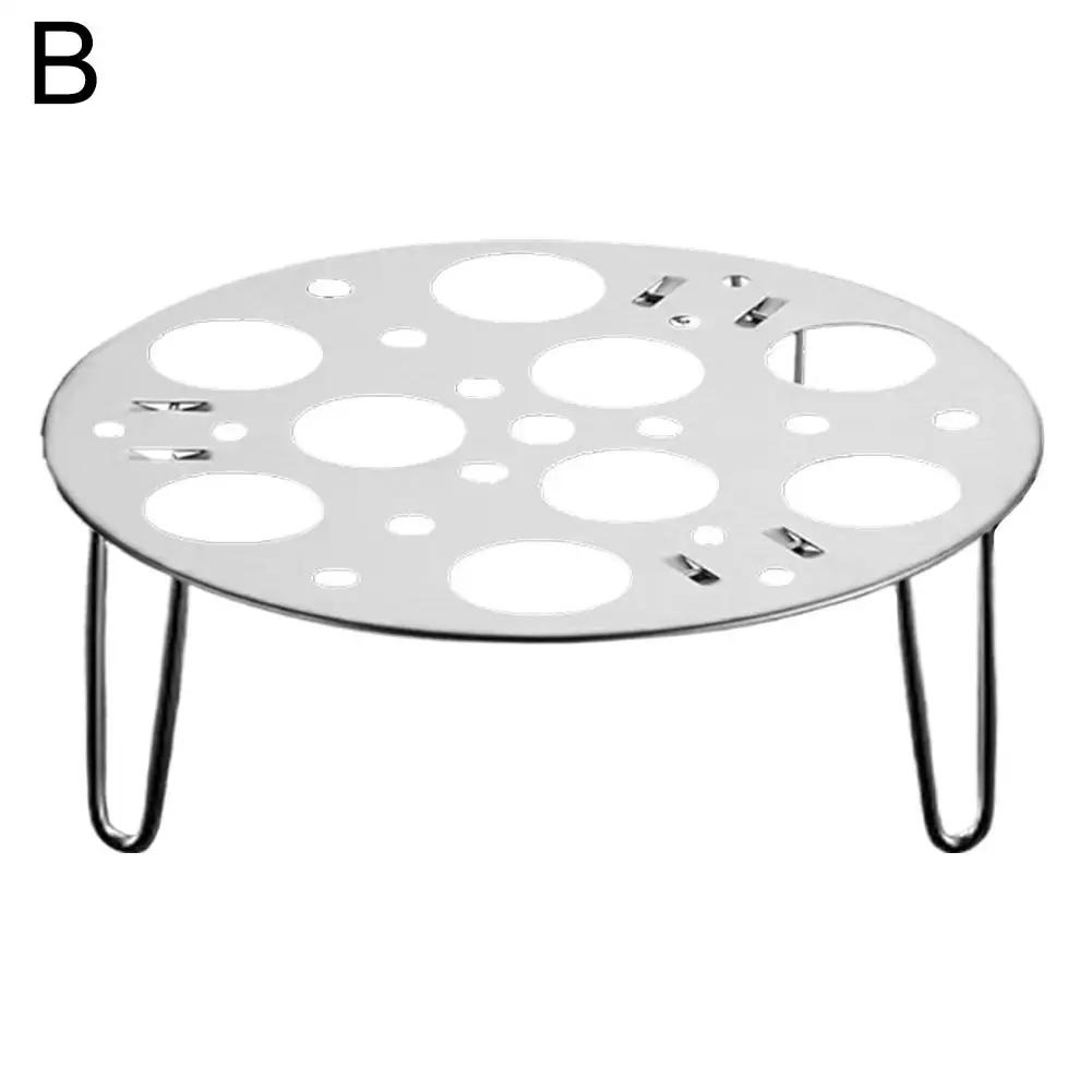 

1Pc 7/9hole Steel Steamed Egg Rack Thick Foldable Steaming Steaming Steaming Round Tray Large Egg Basket Rack G1V8