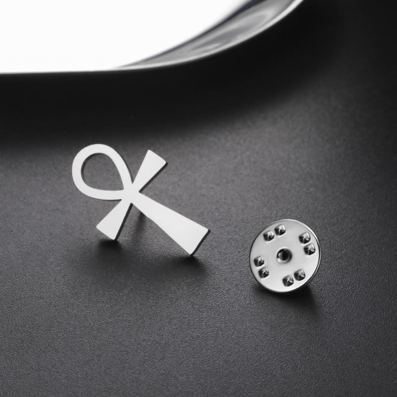 

Vintage Cross Lapel Pins Women S Brooch Stainless Steel Jewelry Suit Collar Badges For Men белый