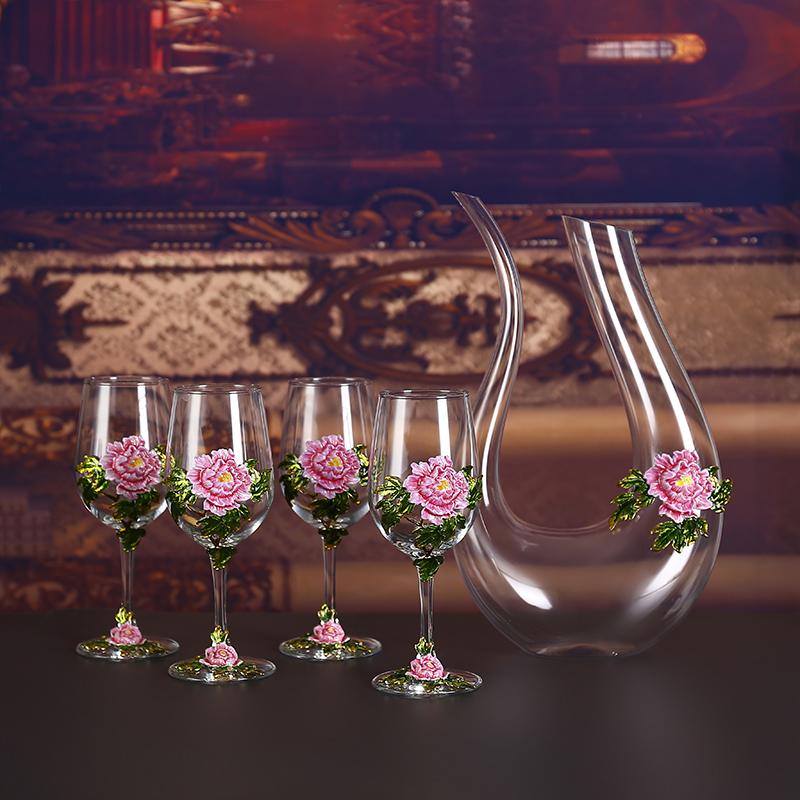 Goblet Red Wine Glass Set Crystal Glass Goblet Wine Decanter Flagon Wine Dispenser Barware Bar Sets Wine Set Exquisite Gifts