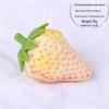 White Bionic Strawberry Fake Fruit Photography Prop - Plastic Decoration Toy