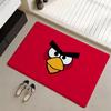 A-Angry Birds Game Floor Mat Eco Flannel Doormat Non-Slip Odorless Indoor Soft Short Plush Floor Rug