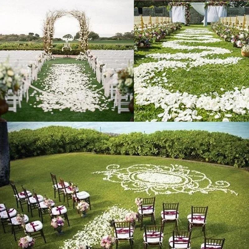 1000 PCS Silk Flower Rose Petals  Celebration Wedding Party Decoration White