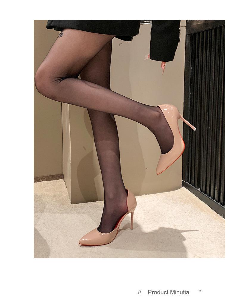 Large Size Red Bottom Stiletto High Heels, Pointed Toe, for Women and Transvestites (Size 34-44)