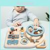 Wooden Busy Board Steering Wheel Toy For Kid Learning And Development