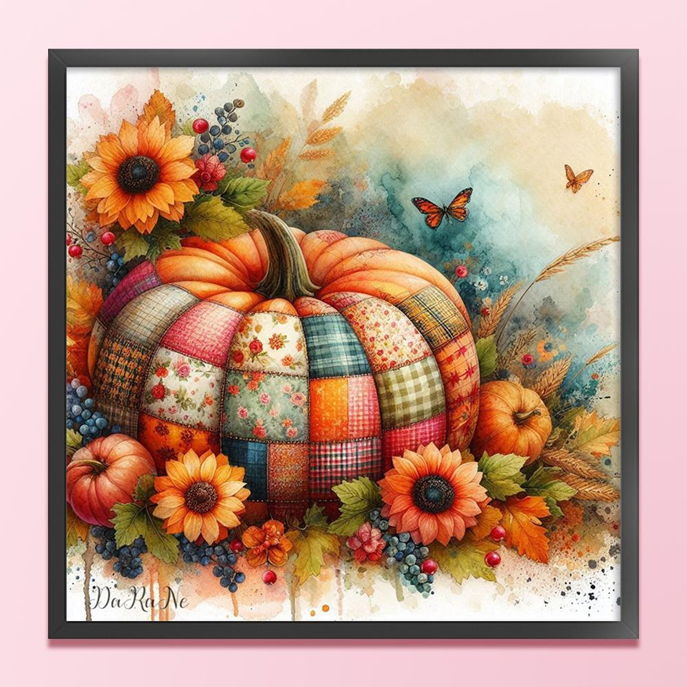 Full Embroidery cotton Thread 14CT Counted Pumpkin Cross Stitch Kit Decor