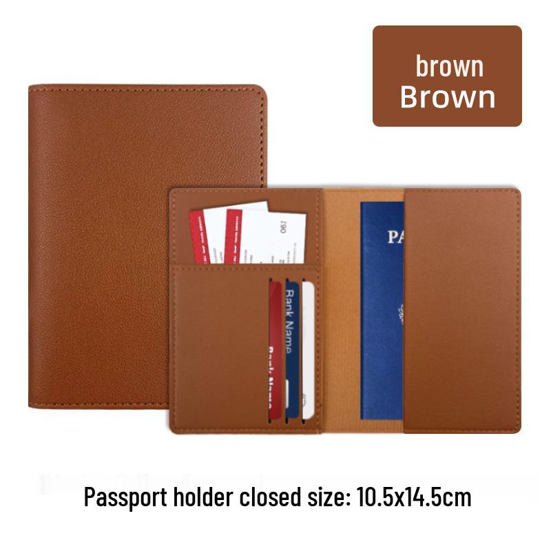 Multi-Card Slot Leather Passport Protection Book: PU Leather Multi-Functional Travel Passport Holder