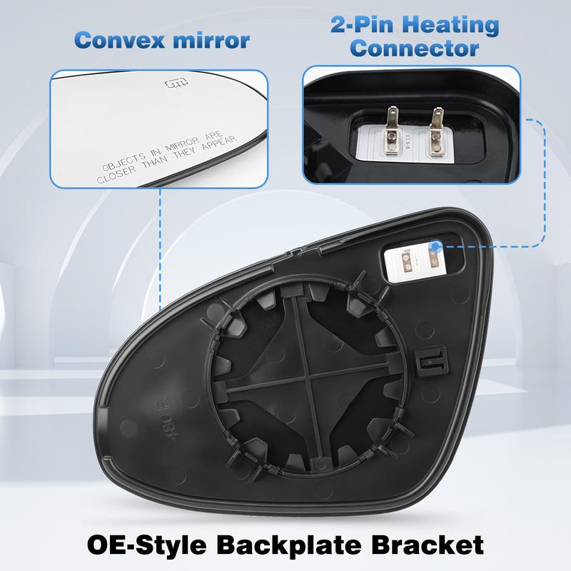 Left Right Side Rearview Wing Mirror Glass for Toyota Corolla 2014– US Model Heated Side Mirror Glass Left Hand Drive