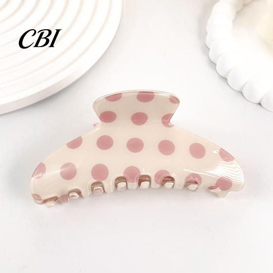 Hair Clip Large Strong Grip Clip, Dot Print Claw, Portable Scalp Friendly Accessory for Thick Updos Half-Tied Hairstyles Pattern