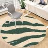 1PCZebra Stripes Office Round Area Rug,  Mat Suitable For Office, Under Office Chairs Bedroom Living Room Home Decor, Room Deco