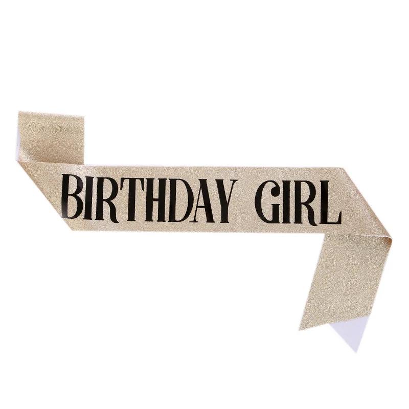 Happy Birthday Queen Girl Satin Sash 21 30 50 Birthday Sash Party Supplies Birthday Decoration Wedding Anniversary Decors