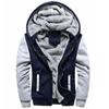 Winter Hoodies Men Street Thick Fleece Warm Hooded Sweatshirt Mens New