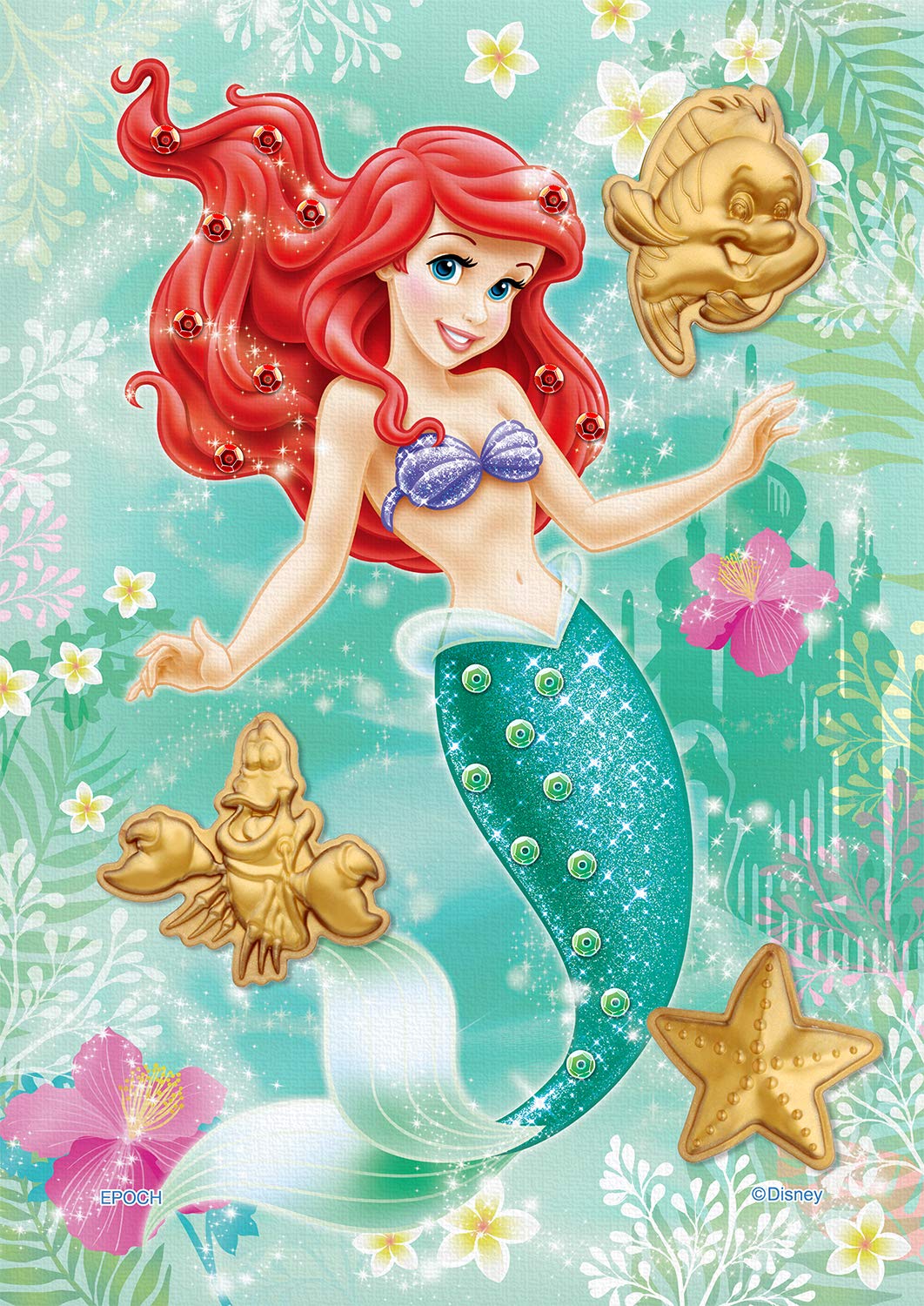 Пазл Epoch Disney Морское украшение 108 деталей Ариэль/Тропический [Puzzle Plus] (18,2x25,7см)